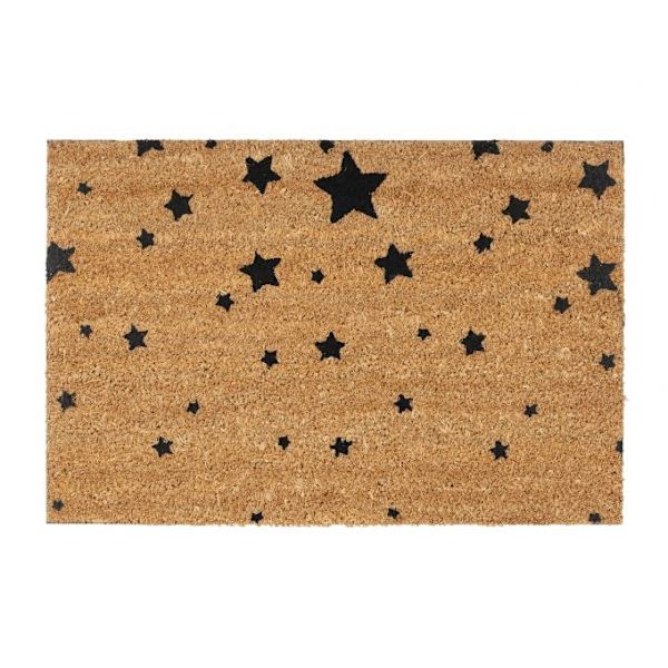 Dörrmatta kokosfiber med stjärnmotiv