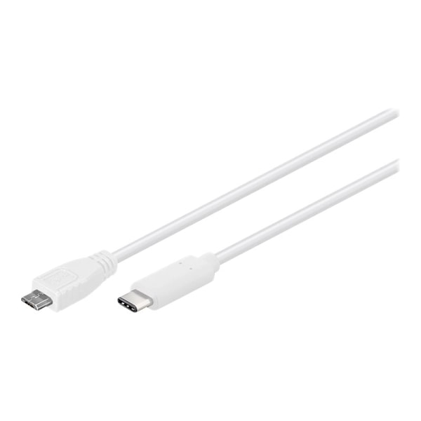 Sinox i-Media - USB-kaapeli - 24-nastainen USB-C (uros) mikro-USB-tyyppiin B (uros) - USB 2.0 - 1 m - valkoinen