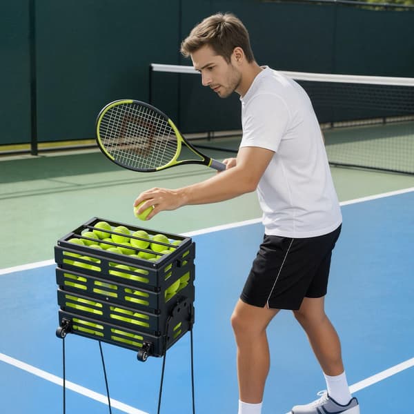 Tennisboldvogn, plads til 80 bolde, hjul til træning