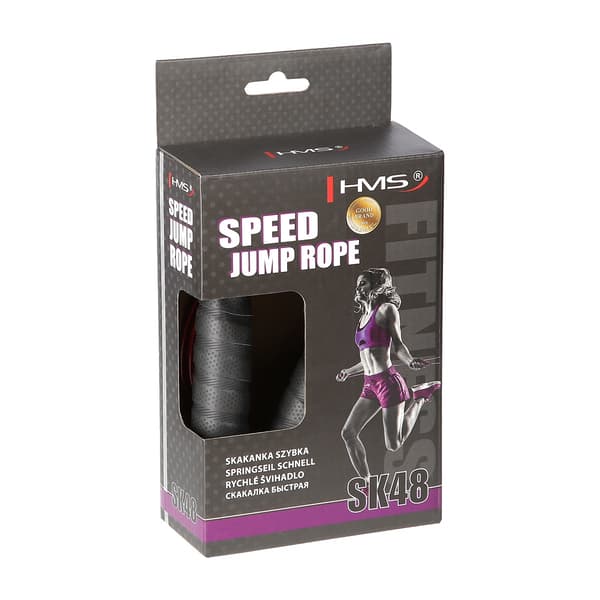 Speed ​​Jump Rope, Justerbar Længde, Sort/Rød