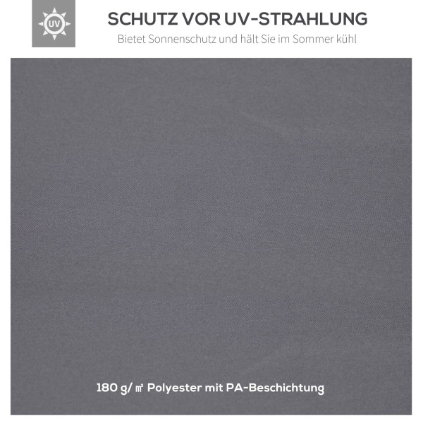 Ersättningstak Lusthustak För Metall Lusthus, 3X3M, Polyester, M