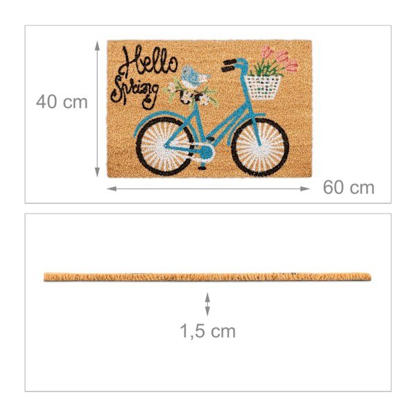 Dörrmatta kokosfiber ”Hello Spring”