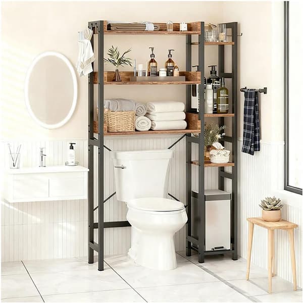Toilethylde, 3-lags med sidehylder, metal-MDF