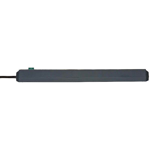 Secure-Tec, 6-suuntainen jatkojohto ylijännitesuojalla ja Main-Follow-toiminnolla (3 metrin kaapeli ja kytkin) TYPE F