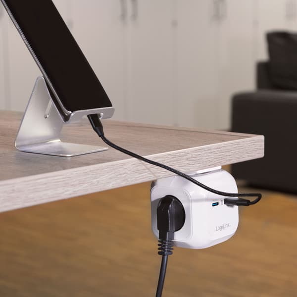 Power Cube Multi-branch-stik + USB-A/USB-C PD 20W
