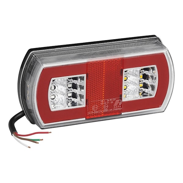 Baglygte 5 funktion 225 x 105 mm 43LED højre