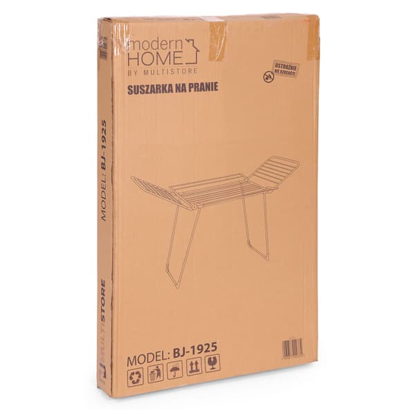 Fritstående tørrestativ, 25m, foldbar, sort