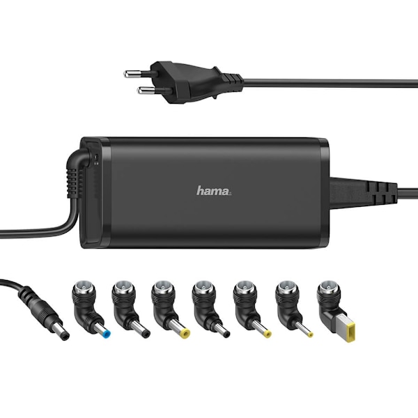 HAMA Nätdel Notebook Universal 100-240V 15-19V/90W 8x Adapter Svart