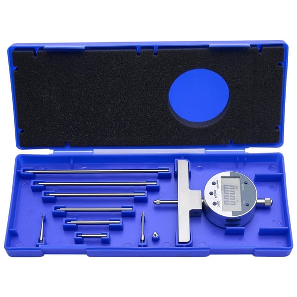 Digital djupmikrometer 0-558,8 mm, 0,01 mm, 4 städ