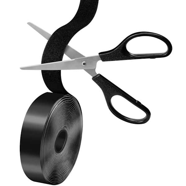 Velcro dobbeltsidet 25mm 5 meter Sort
