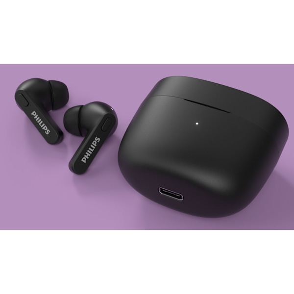 TAT2206BK True Wireless Headphones, IPX4-klasse (stænk- og svedafvisende) 6+18 timers spilletid. Sort.