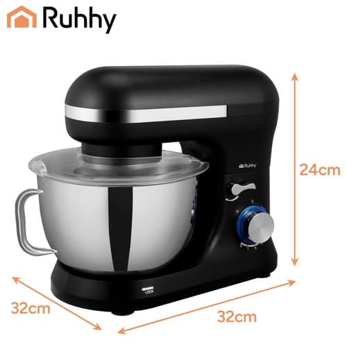 Planetarisk foodprocessor, 1000W, 4,5L skål, sort