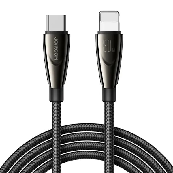 Kaapeli iPhone Pioneer Series USB-C:lle - Lightning 30W 1,2m musta