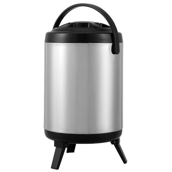 Isoleret drikkevaredispenser i rustfrit stål, 1,5 gal. 6 l, med tap