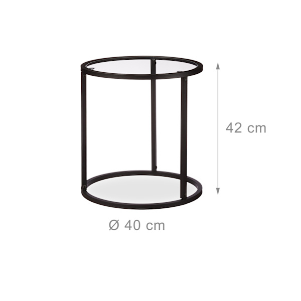 Satsbord set om 2 i glas