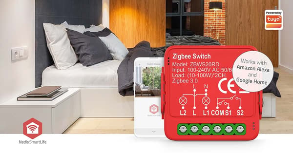 SmartLife Power Switch | Zigbee 3.0 | 2x100 W | Terminalforbindelse | App tilgængelig til: Android™ / IOS