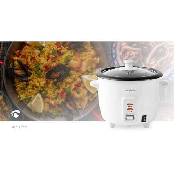 Ris Koger | 0.6 l | 300 W | Aluminiumsdamper | Non-stick belægning | Aftagelig skål | Auto sluk