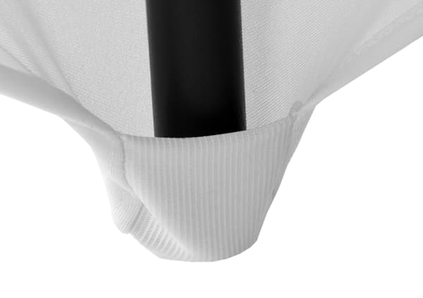 Cocktailborddæksel, hvid, 80 cm, polyester-spandex