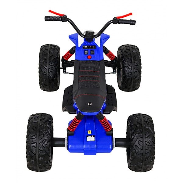 12V Kids Quad med LED-lys, MP3, USB og lædersæde