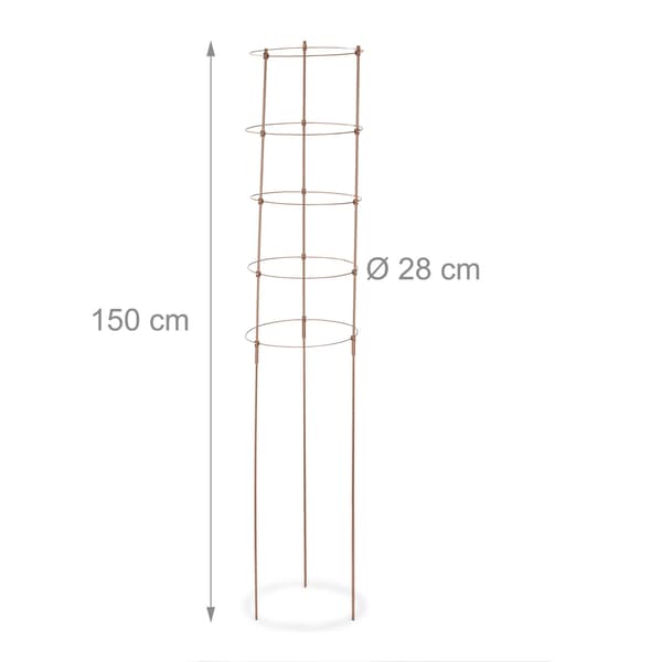Stöd för klätterväxter, 150 cm, set om 2, brun