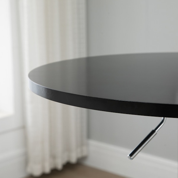 Round Bar Bord Højde Justerbart Roterende Bord Stål Sort Ø61X70-97Cm