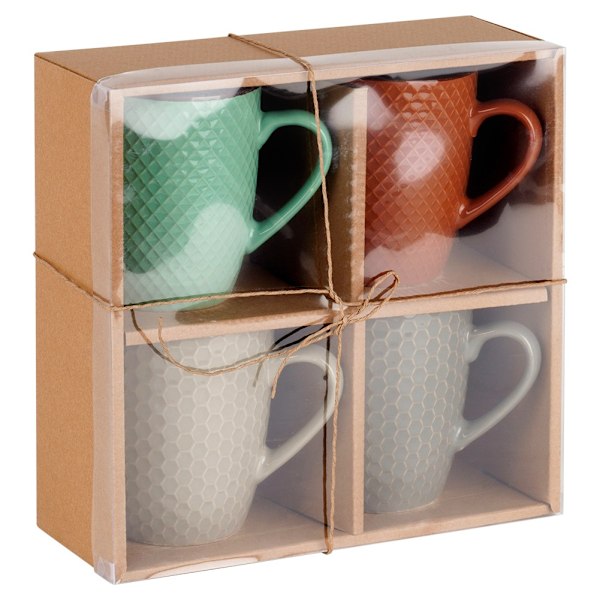 Keramiske krus 400 ml 4 stk.