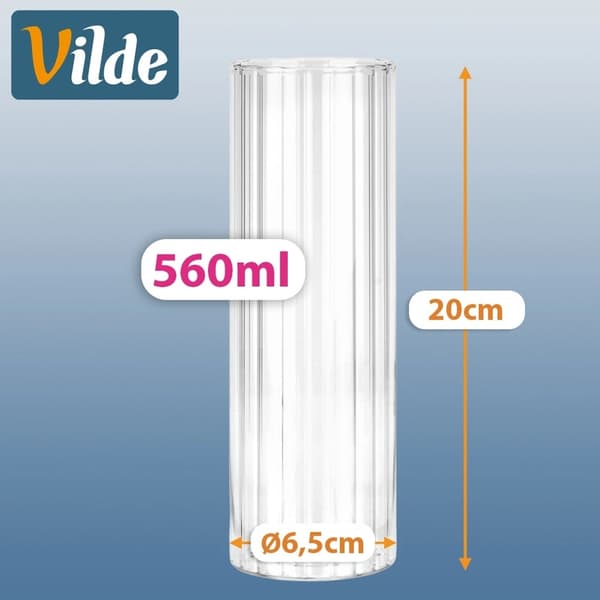560 ml borosilikatglas, sæt med 6