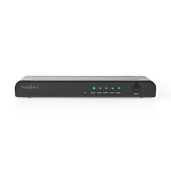 HDMI ™ switch | 5-Port port(s) | 5x HDMI ™ -indgang | 1x HDMI™ Output | 4K@60Hz | 18 Gbps | Fjernstyret | Metal | Antracit