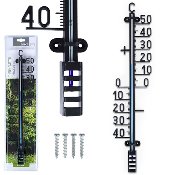 Utomhustermometer: Exakt temperatur, -40°C till 50°C