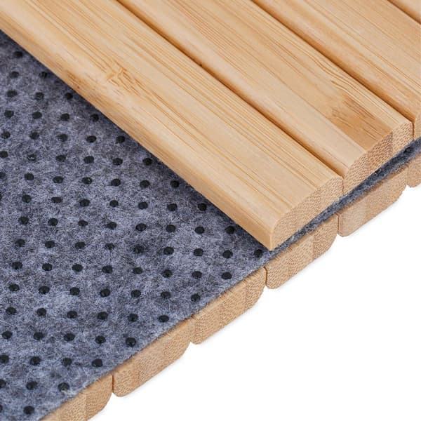 Bambu soffarmsbricka med halkfria kuddar