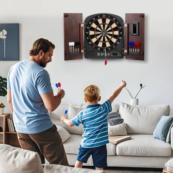 Elektronisk dartskiveskab, 33 cm, LED-scoring
