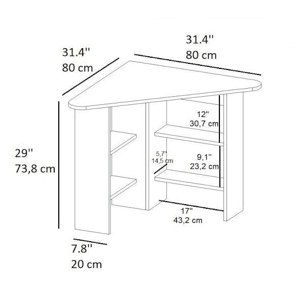 Study Desk Corner - Safir Eg
