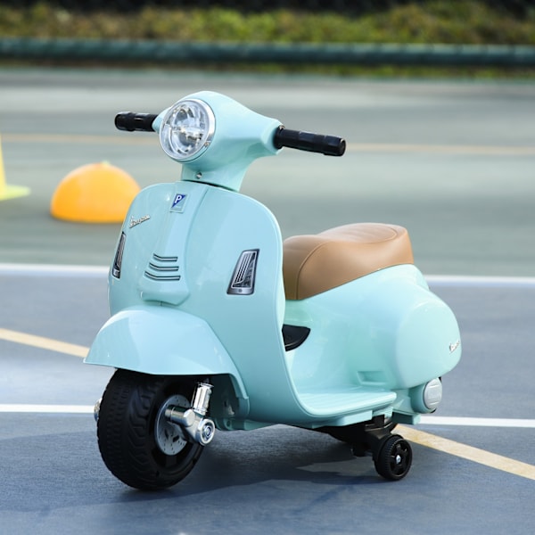 Vespa Sähkömoottoripyörä Lasten Moottoripyörä Sähköauto 18-36Kk 3 Km/H Led Valoääni Pp Muovi Metalli Vihreä 66,5 X 38 X 52 Cm