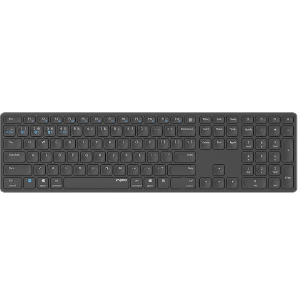 RAPOO Keyboard E9800M Wireless Multi-Mode Tummanharmaa