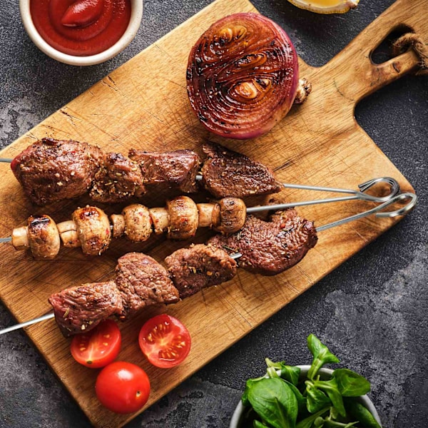 Kebabspyd i rustfrit stål, 30-pak