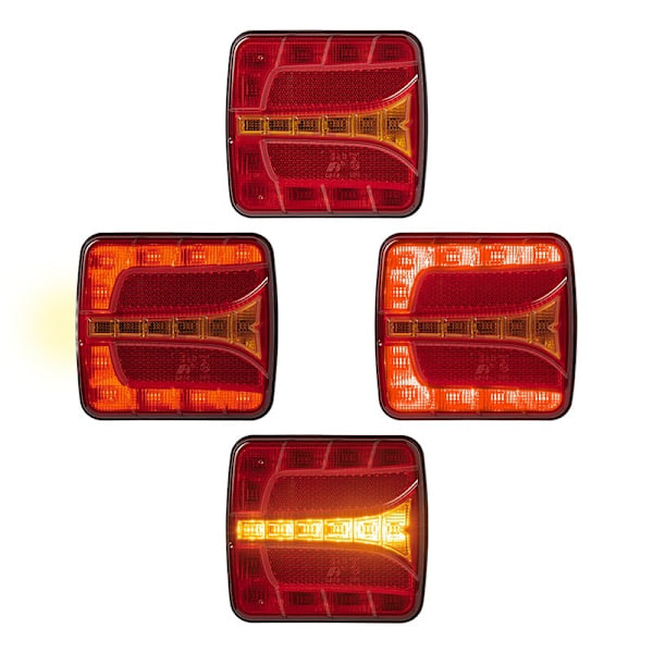Baklykta 4 funktion 106 x 99 mm LED höger