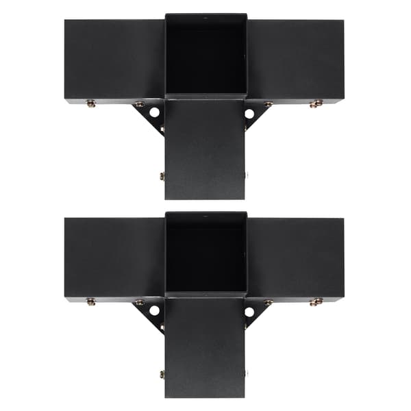 Pergolafästesats, 4x4 4-vägs stålhörn, 2-pack