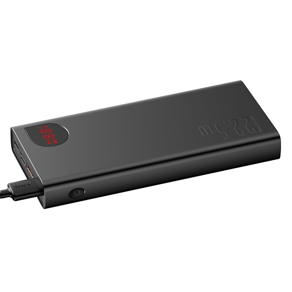 Adaman Powerbank pikalatauksella 20000mAh 22.5W USB-C kaapeli 0.3m musta