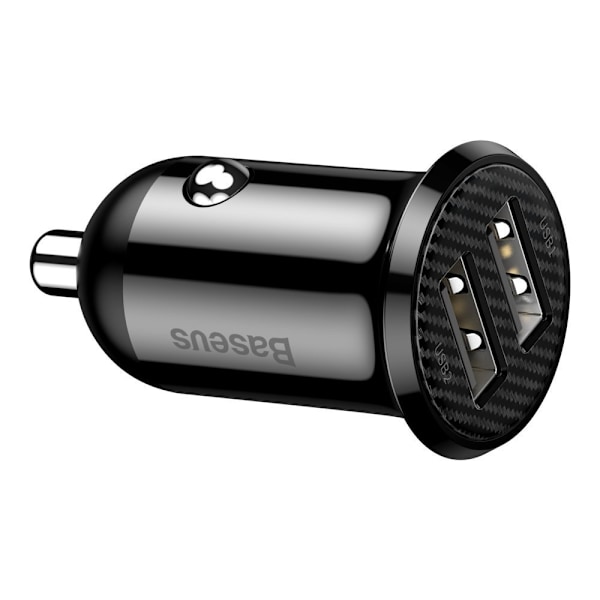 Grain PRO biloplader 2x USB 4.8A sort