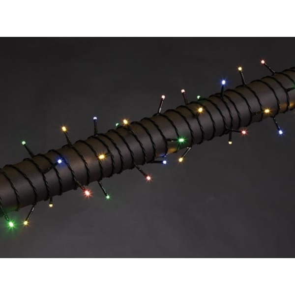 Wega Led - 12 M - 80 flerfarvede lamper - Grøn ledning - 24 V