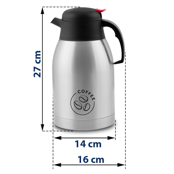 Sæt med 2 vakuumkander til kaffe og te, 2 liter, Berdsen BD-780