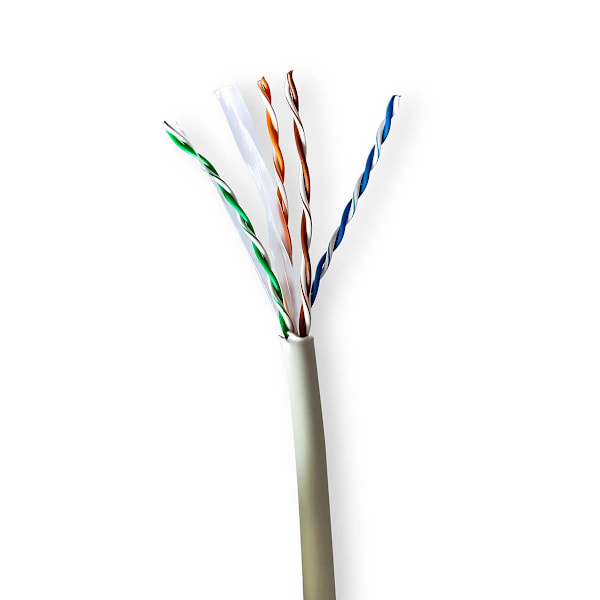 Verkkokaapeli | CAT6 | Säikeinen | U/UTP | Puhdas kupari | 100.0 m | Sisäkäyttöön | Pyöreä | LSZH | Harmaa | Pakkaus