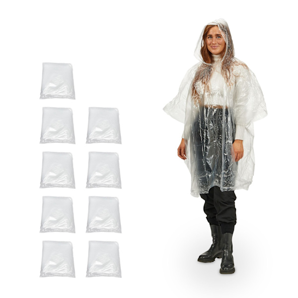 Engangs poncho sæt med 10 stk