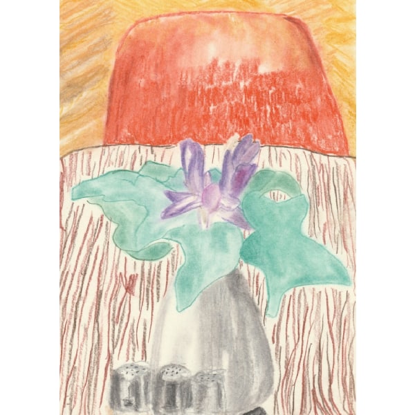 Vase Mit Irisblute - 70x100 cm