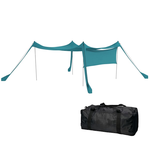 Sun Canopy Vedenpitävä Markiisi 3X3X2M Terästankoilla, Lapio Ja Kantolaukku, Retkeilyyn, Matkustamiseen, Piknikille