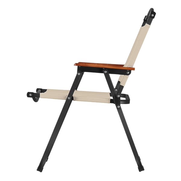 Beige klapstol, 900D polyester, jernstel