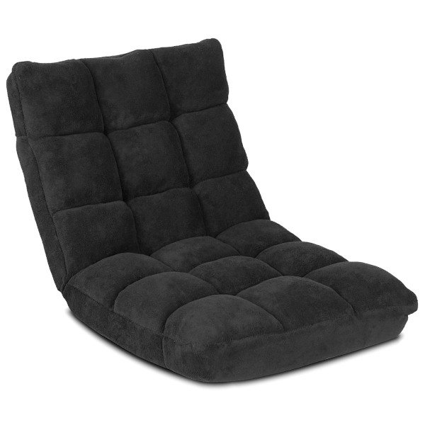 Lattiatuoli Taitettava Lazy Sohva Lazy Tatami Lattiatyyny musta/harmaa/kahvimusta