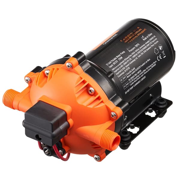 12V membranvattenpump, 5 GPM, 1/2 tum MNPT