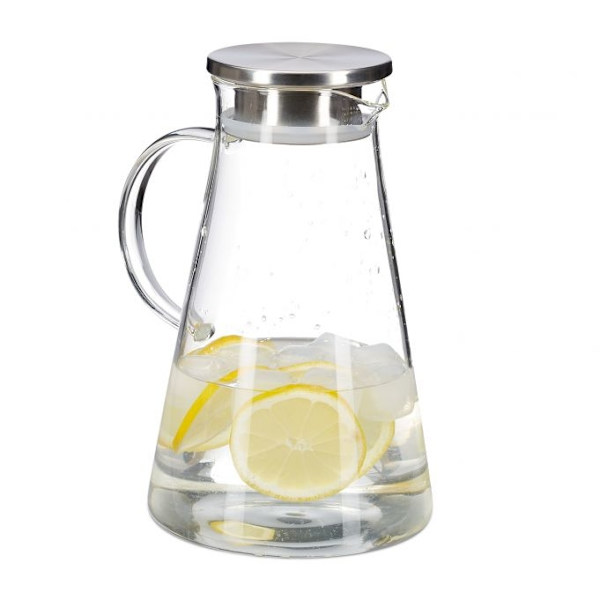 Glaskaraffel med låg 1,8 liter