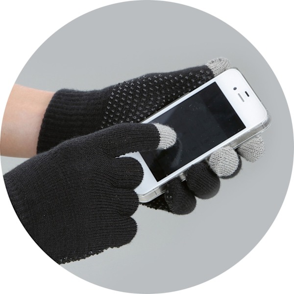 Ridehandske Magic Touch Sort 1size4all